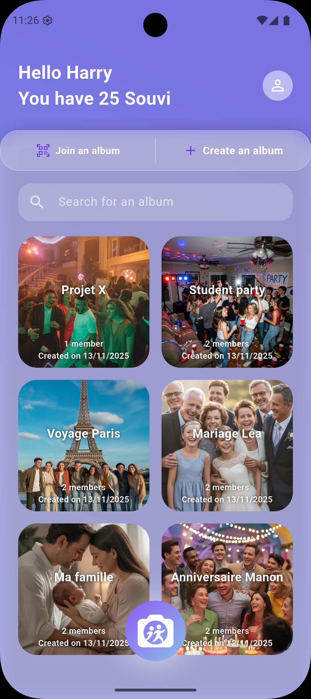 Souvi App Screenshot